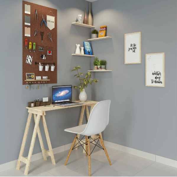 Kit 2 Chapas Perfuradas Pegboard Cor Natural 610 x 610 x 3 mm