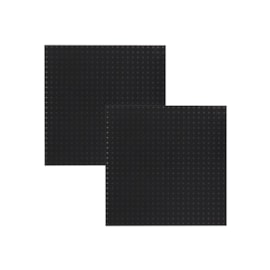 Kit 2 Chapas Perfuradas Pegboard Cor Preto 610 x 610 x 3 mm