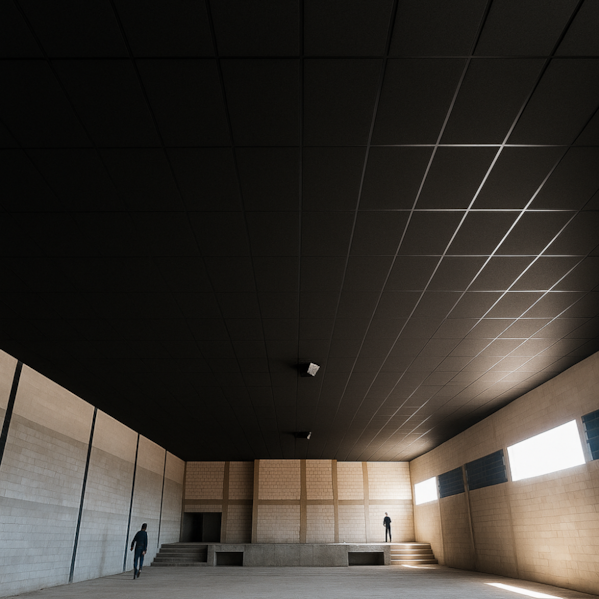 Kit 3 Placas Lã de PET Preto 1200 x 600 x 25 mm Densidade 30 kg/m³