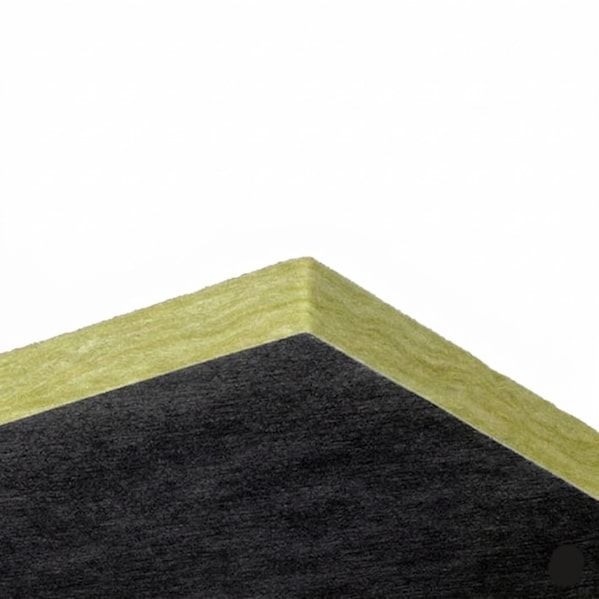 Kit 4 Placas Lã de Rocha Véu Preto 1200 x 600 x 51 mm Densidade 64 kg/m³