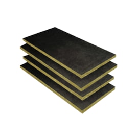 Kit 4 Placas Lã de Rocha Véu Preto 1200 x 600 x 51 mm Densidade 64 kg/m³