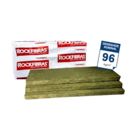 Kit 6 Placas Lã de Rocha 1200 x 600 x 51 mm Densidade 96 kg/m³ para Drywall e Tratamento Acústico