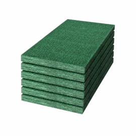 Kit 6 Unidades Placa de Lã de Rocha Verde  1200 x 600 x 50 mm Densidade 32 kg/m³