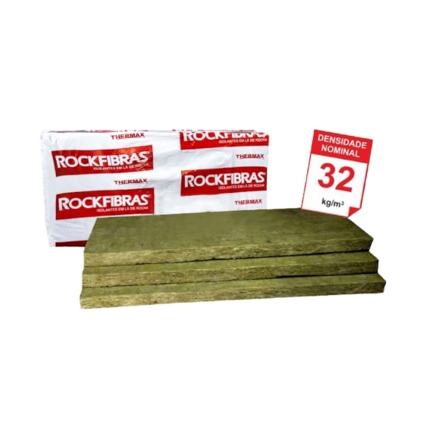 Kit 8 Unidades Placa Lã de Rocha Padrão 1200 x 600 x 40 mm Densidade 32kg/m3 Kit 8 Unidades Placa Lã de Rocha Padrão 1200 x 600 x 40 mm Densidade 32kg/m3