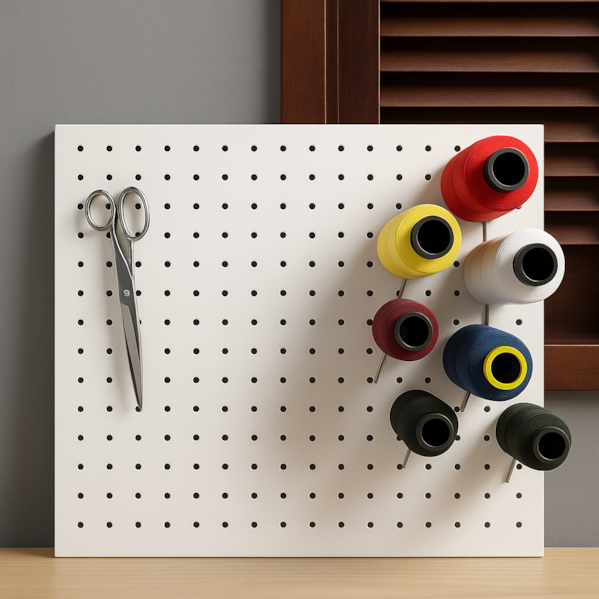 Kit Bricolagem Chapa Perfurada 610 x 610 + 5 ganchos 5 cm