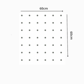 Kit Chapa Perfurada 60 x 60 cm + 5 ganchos 5 cm