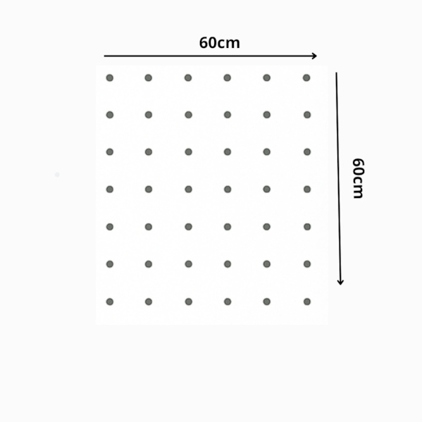 Kit Chapa Perfurada 61 x 61 cm + 5 ganchos 5 cm