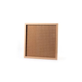 Kit Chapa Perfurada Eucatex Pegboard Com Requadro 60 x 60 cm + 10 Ganchos de 5 cm