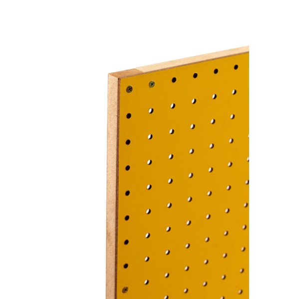 Kit Chapa Perfurada Eucatex Pegboard Com Requadro 610 x 610 x 20mm + 10 Ganchos de 5 cm