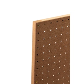 Kit Chapa Perfurada Eucatex Pegboard Com Requadro 610 x 610 x 20mm + 10 Ganchos de 5 cm