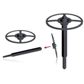 Kit com 4 Hastes + Discos de Plástico Fixadores para Lã Mineral / PET – Importado