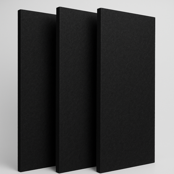 KIT Placa Lã de PET Preto 1200 x 600 x 25 mm - 30kg/m3 - 3 Unidades 2,16m2