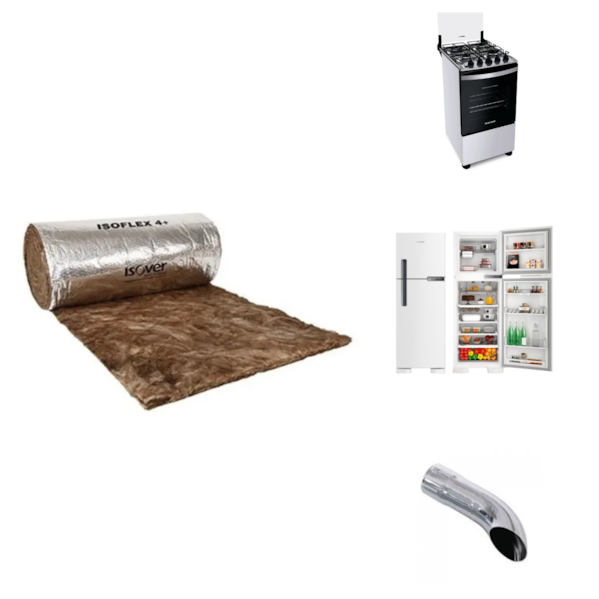 Manta Lã de Vidro Aluminizado Isoflex 3000 x 1200 x 38 mm - 12kg/m3 (RE) 3 Metros
