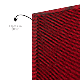 Painel Acústico Lã de Vidro 600 x 600 x 30 mm para Redução de Eco e Ruído