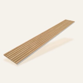 Painel Ripado c/ Base Lã de PET  2700 x 320 x 21mm Cor Bege