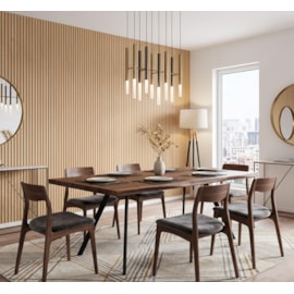 Painel Ripado c/ Base Lã de PET  2700 x 320 x 21mm Cor Bege