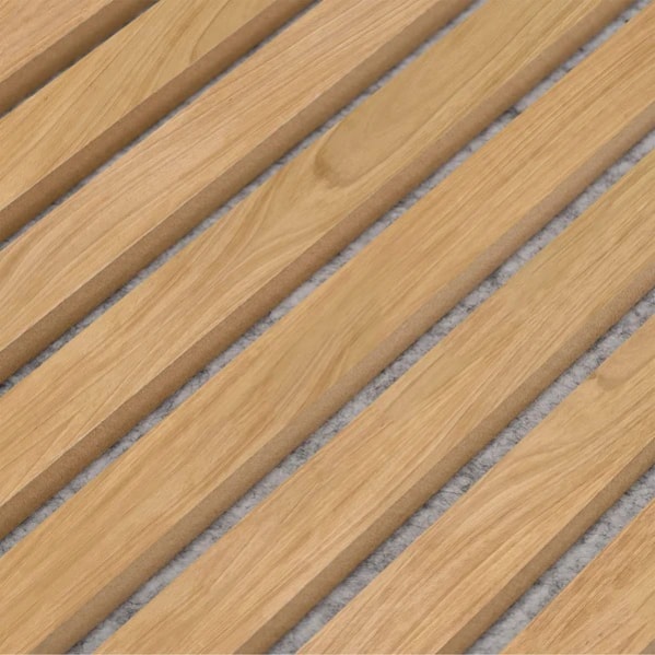 Painel Ripado c/ Base Lã de PET  2700 x 320 x 21mm Cor Bege