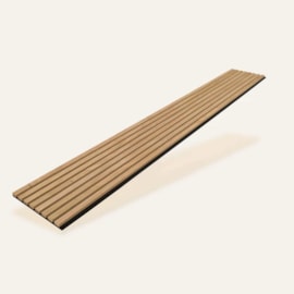 Painel Ripado c/ Base Lã de PET  2700 x 320 x 21mm Cor Bege Claro