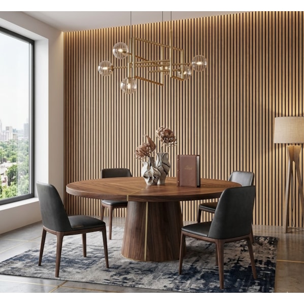 Painel Ripado c/ Base Lã de PET  2700 x 320 x 21mm Cor Bege Claro