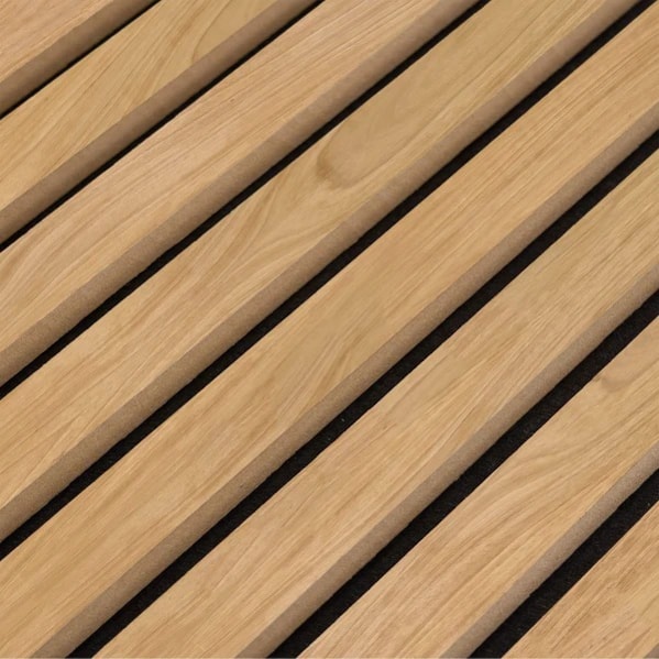 Painel Ripado c/ Base Lã de PET  2700 x 320 x 21mm Cor Bege Claro