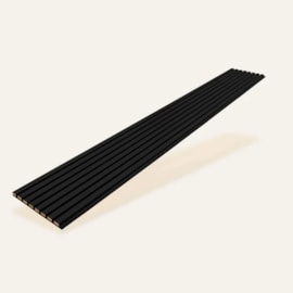 Painel Ripado c/ Base Lã de PET  2700 x 320 x 21mm Cor Preto