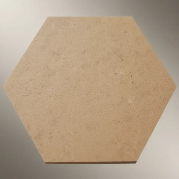 Placa de MDF Cru Hexagonal 460 x 460 x 9 mm