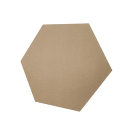Placa de MDF Cru Hexagonal 900 x 900 x 9 mm