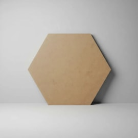 Placa de MDF Cru Hexagonal 900 x 900 x 9 mm
