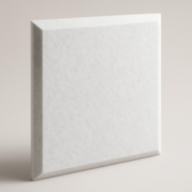 Placa Lã de PET Branca Chanfrado 600 x 600 x 50 mm Densidade 35 kg/m3
