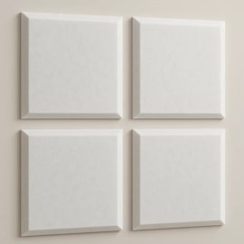 Placa Lã De Pet Branco Chanfrado 62,2 x 62,2 x 5 cm Densidade 35 kg/m³
