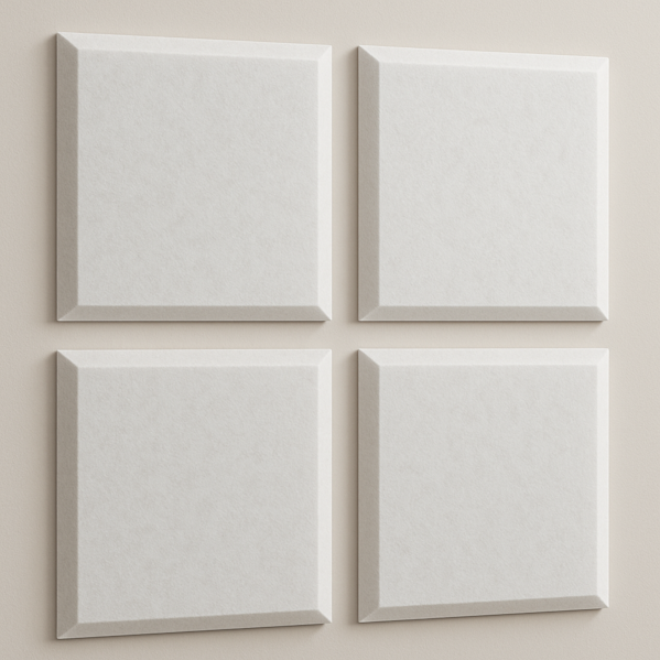 Placa Lã de PET Branco com Chanfro 620 x 620 x 25 mm