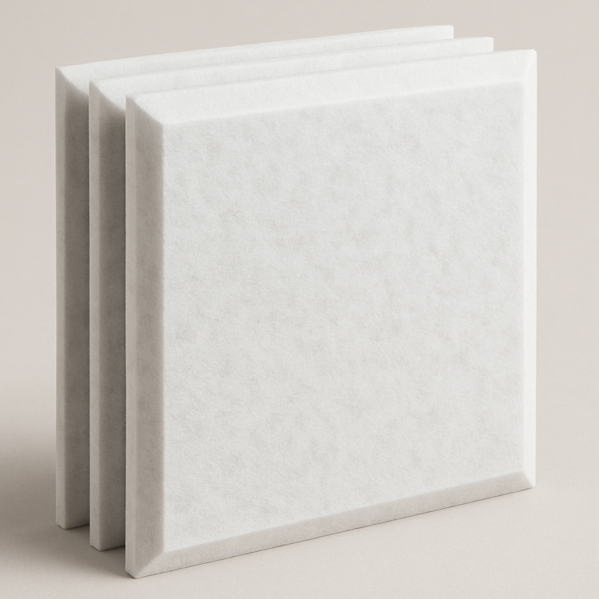Placa Lã de PET com Chanfro 620 x 620 x 25mm - Branco