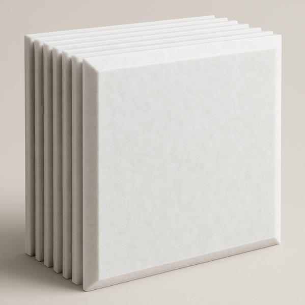 Placa Lã de PET com Chanfro 620 x 620 x 25mm - Branco