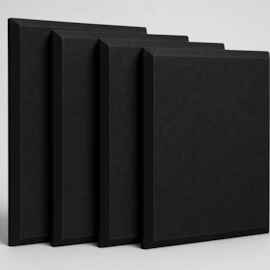 Placa Lã de PET Preto Chanfrado 600 x 600 x 50 mm Densidade 35 kg/m3