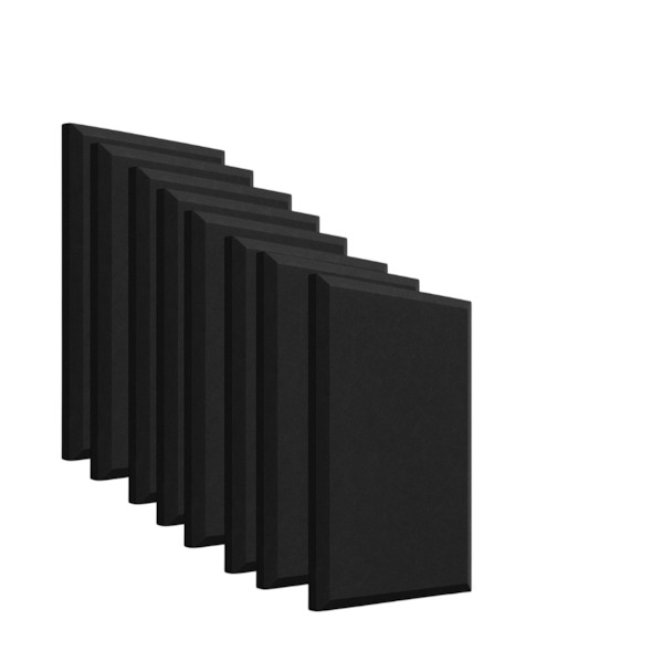 Placa Lã de PET Preto com Chanfro 620 x 620 x 25 mm