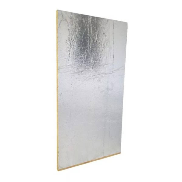 Placa Lã de Vidro Aluminizado 1 Faces 1200 x 600 x 25 mm - 30kg/m3 - 1 Unidade 0,72m2 - RE