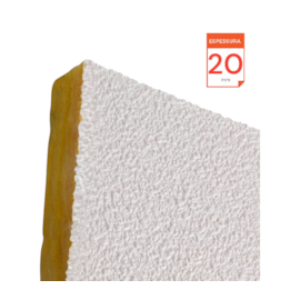 Placa Lã de Vidro Forrovid Boreal Branco 1250 x 625 x 20 mm Densidade 60 kg/m³