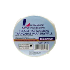 Tela Fita Adesiva Trançada para Drywall com Adesivo 3612 Dimensões 90 m x 48 mm