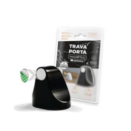 Trava Porta Magnético 40 x 40 x 35 mm Cor Preto Fosco