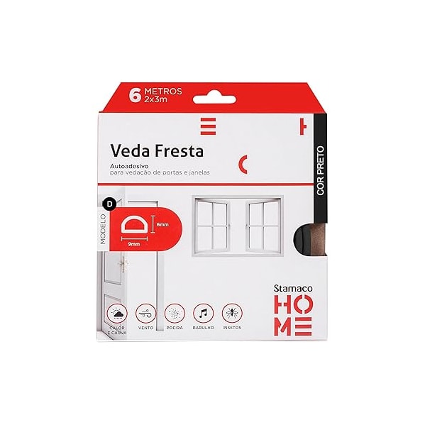 Veda Fresta Janela Porta Modelo D - 6M