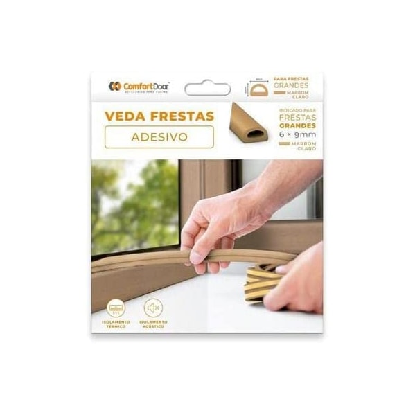 Veda Frestas Grande - 6000 x 9 x 6 mm - Marrom Claro Veda Frestas Grande - 6000 x 9 x 6 mm - Marrom Claro